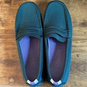 Rothy's Teal and Purple Loafers